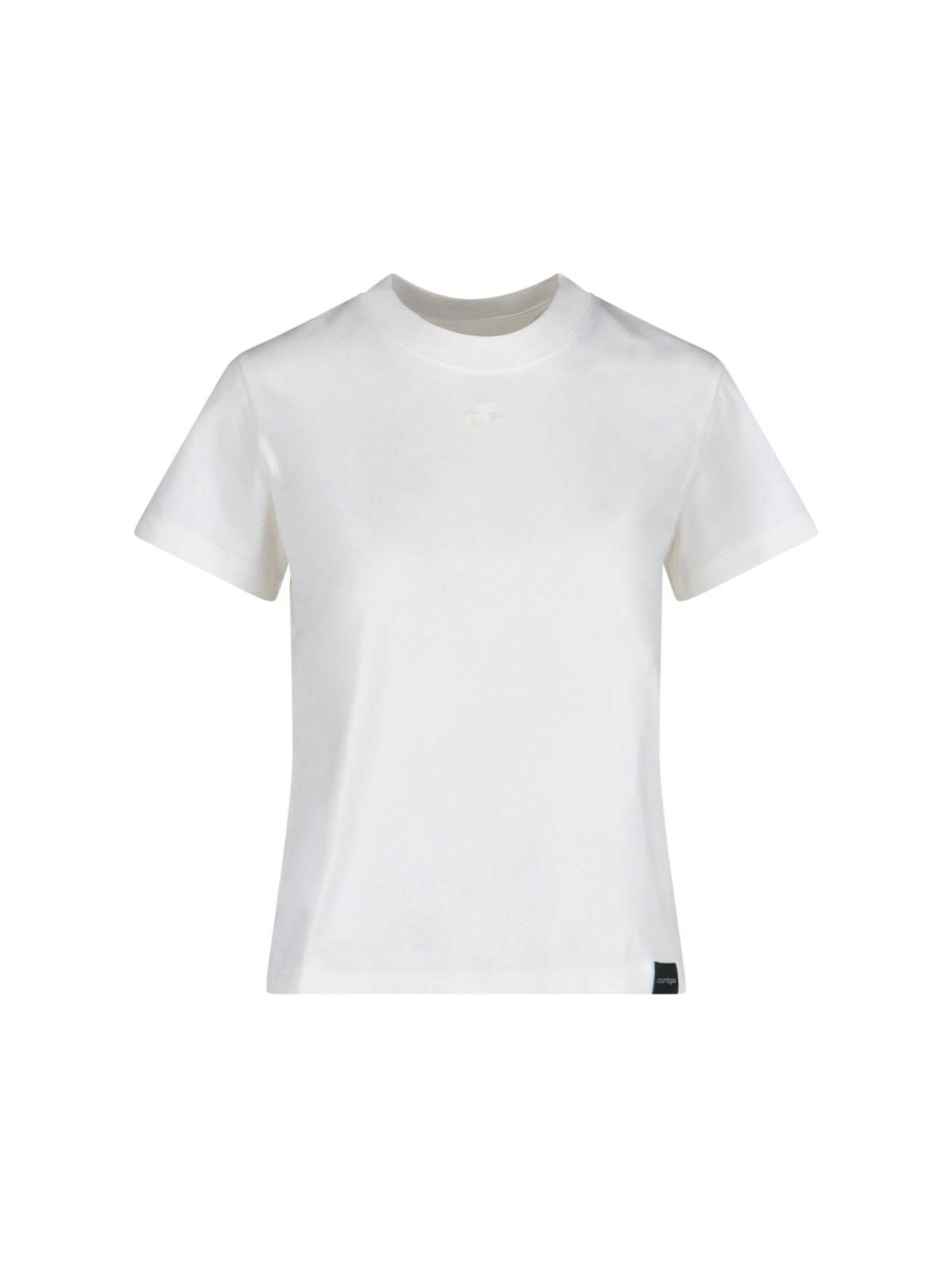 COURRÈGES T-shirt With Logo In White Product Image