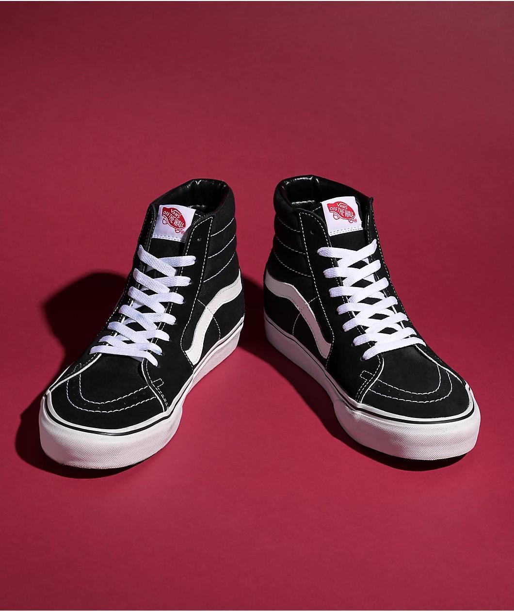 Vans Sk8-Hi Black & White Skate Shoes Product Image