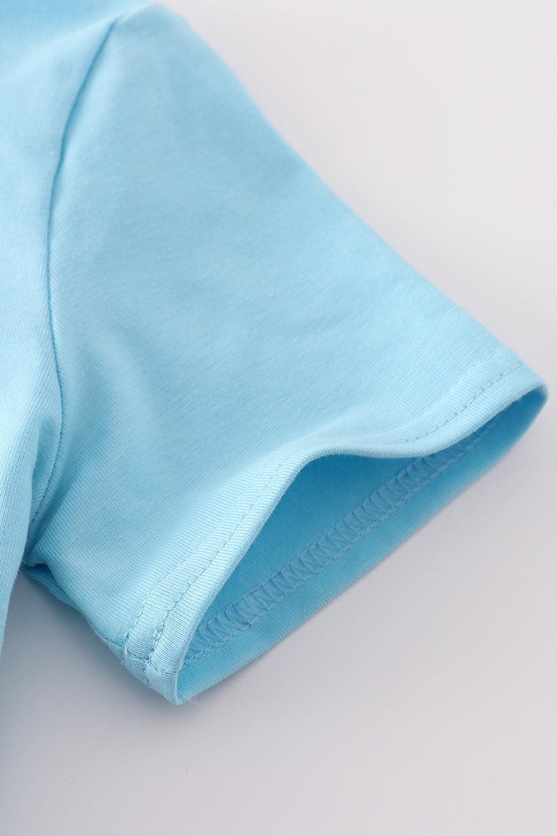 Blue stripe crane truck applique top Product Image