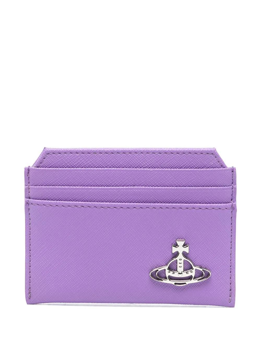 VIVIENNE WESTWOOD Orb-plaque Cardholder In Purple Product Image