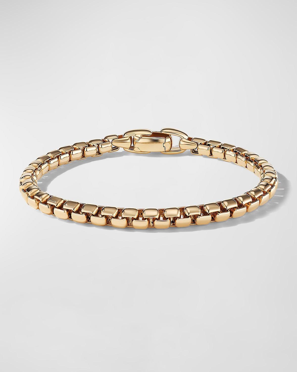 Mens Box Chain Bracelet in 18k Gold, 5mm Product Image