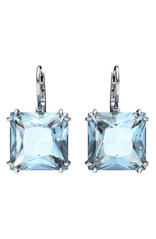 Swarovski Millenia Green Square Crystal Drop Earrings in Gold Tone Product Image