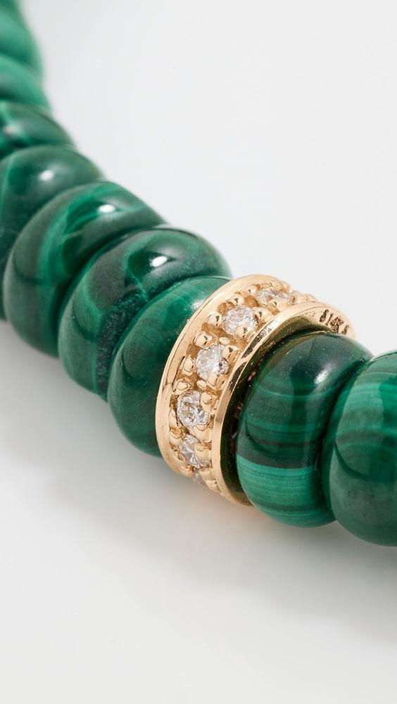 Zoe Chicco 14k Gold and Malachite Bead Bracelet | Shopbop Product Image