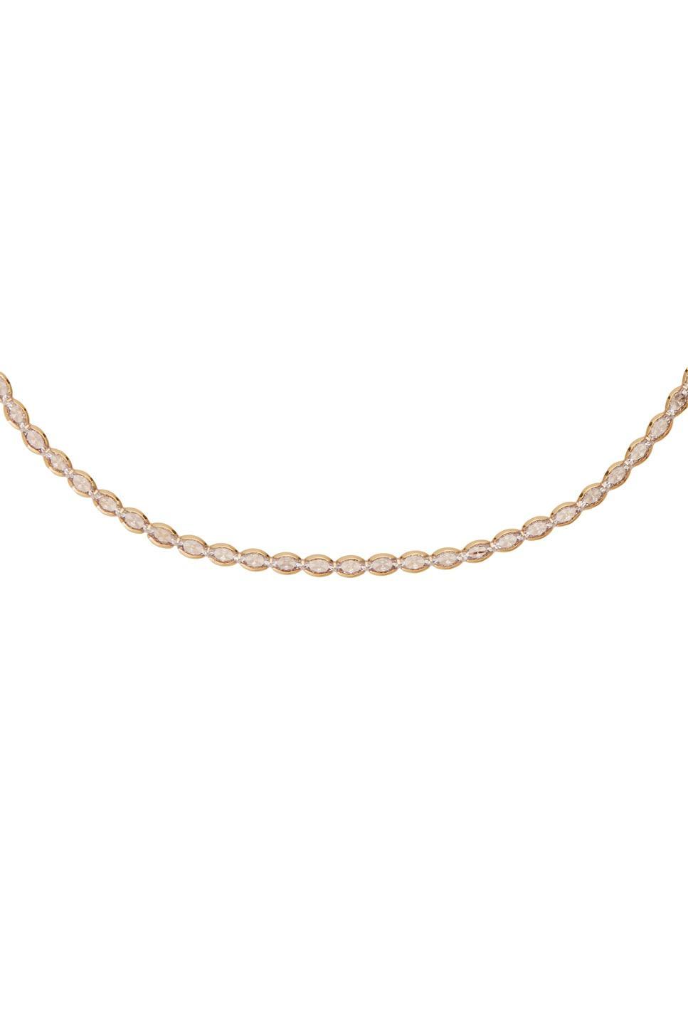 Oval Crystal Tennis Necklace Product Image