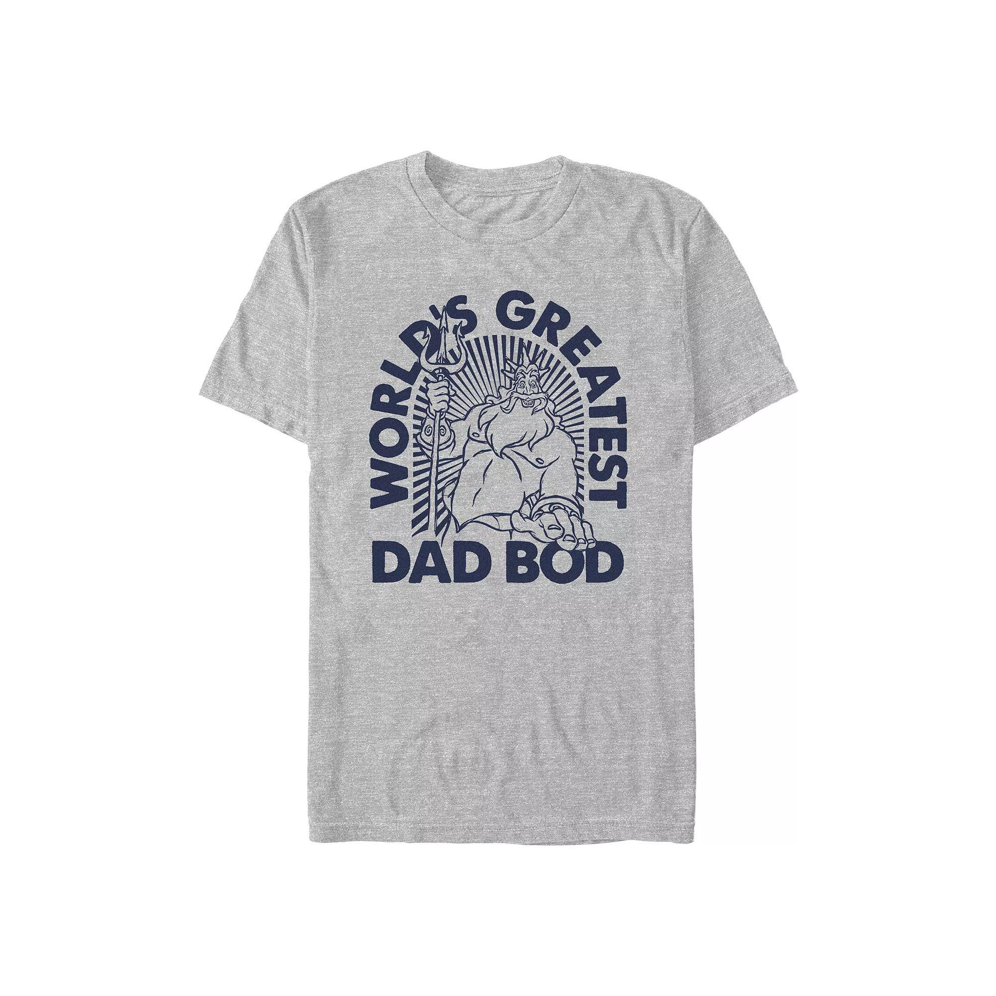 Disney's The Little Mermaid King Triton World's Greatest Dad Bod Men's Graphic Tee,  Product Image