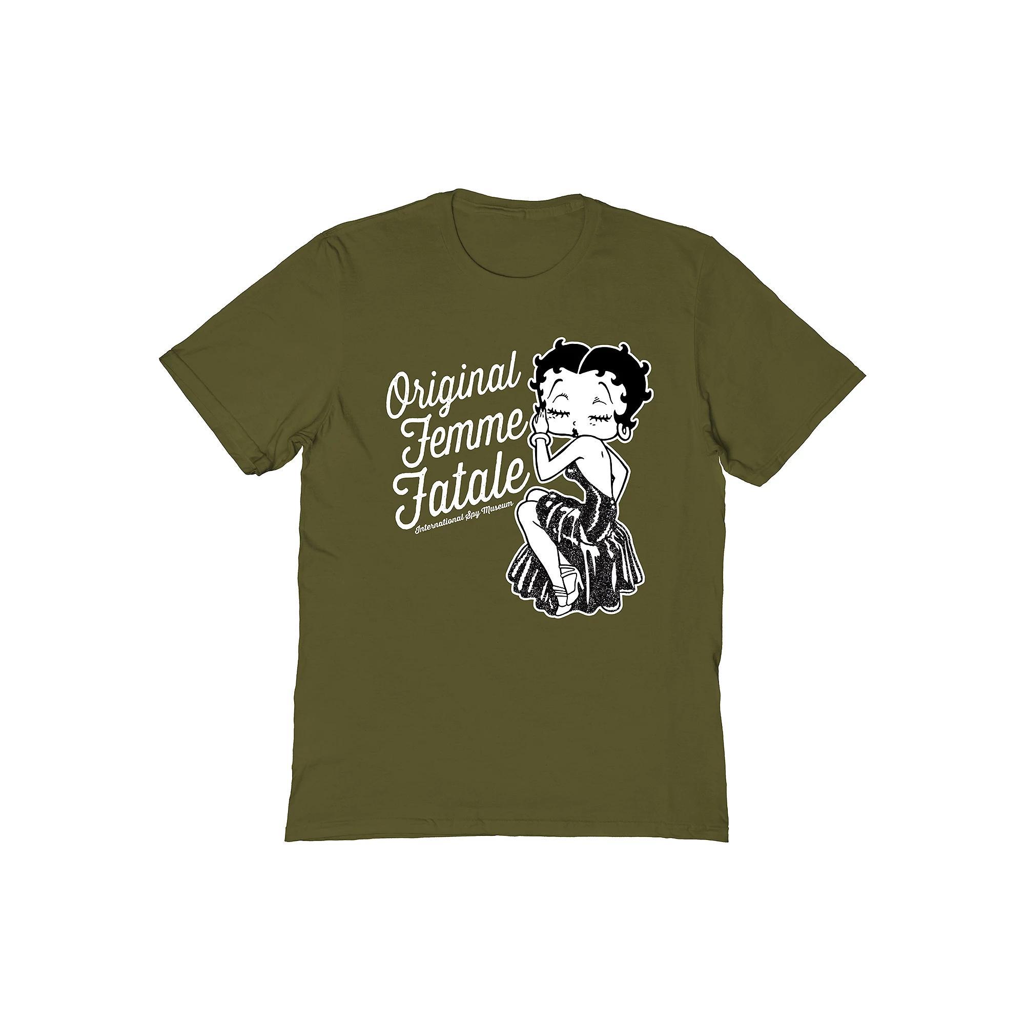 Men's Betty Boop T-Shirt, Size: Large, Green Product Image