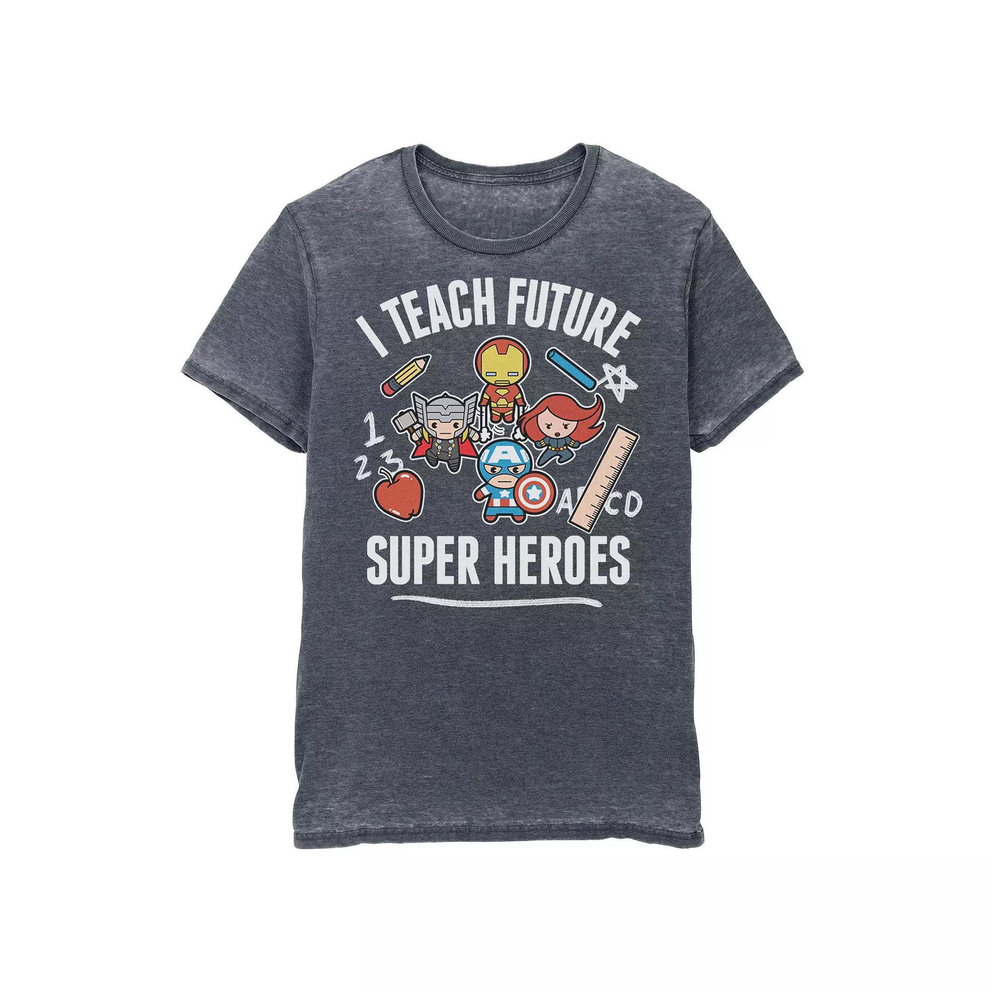 Men's Marvel Avengers Classic 'I Teach Super Heroes' Tee, Size: Small, Grey Heather Product Image