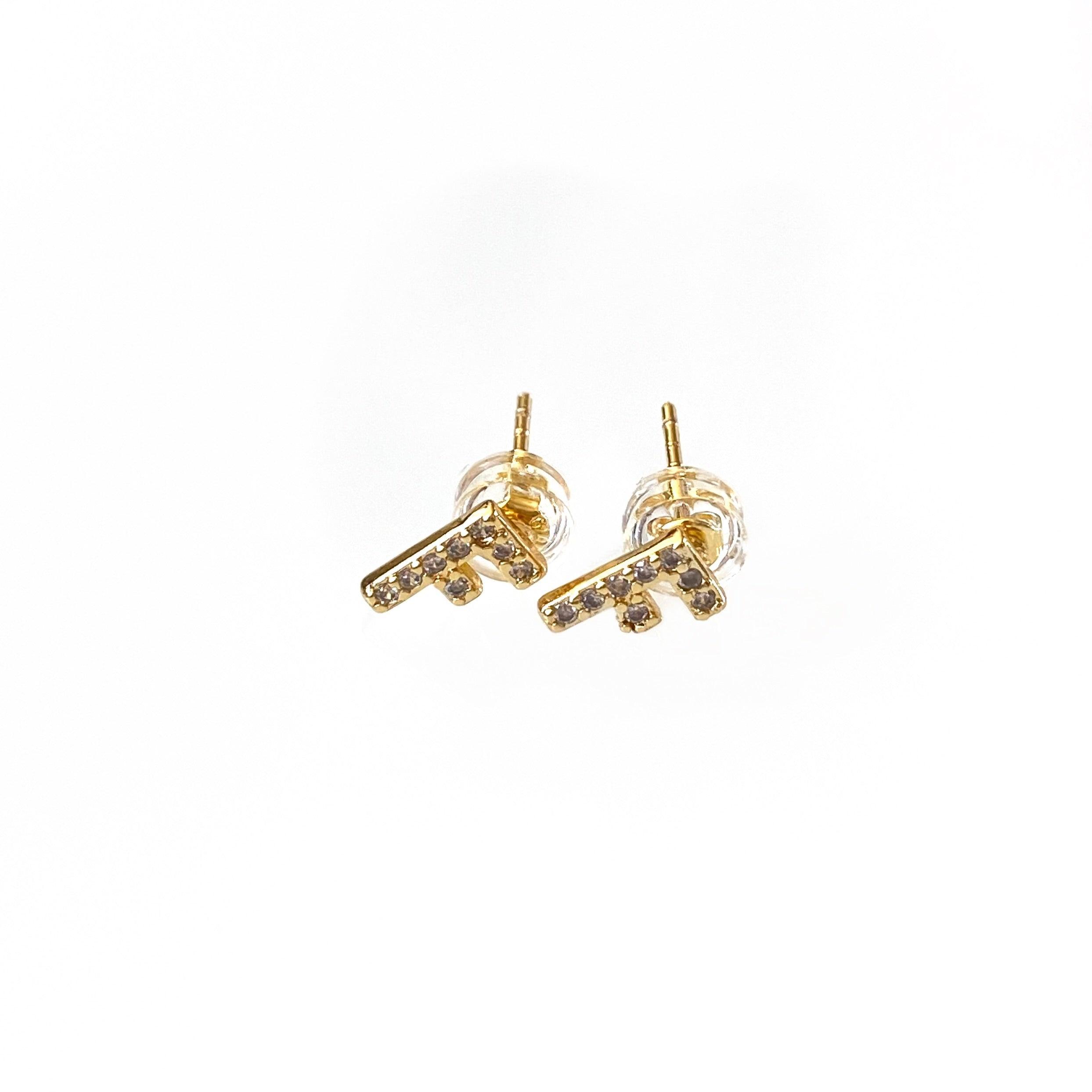 Gold Initial Studs Product Image