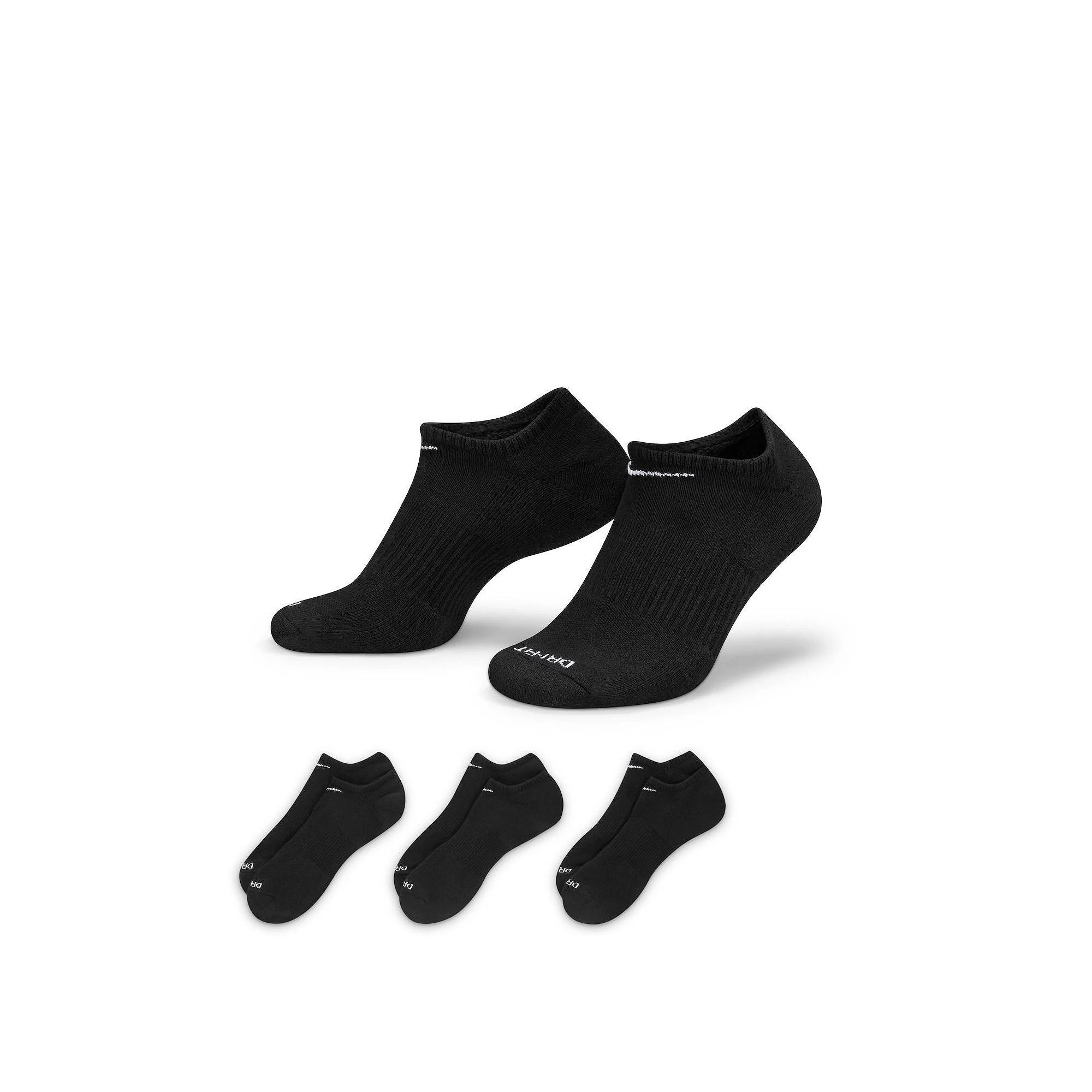 Nike Unisex Everyday Plus Cushion Training No-Show Socks (3 Pairs) | SX6889-010 Product Image