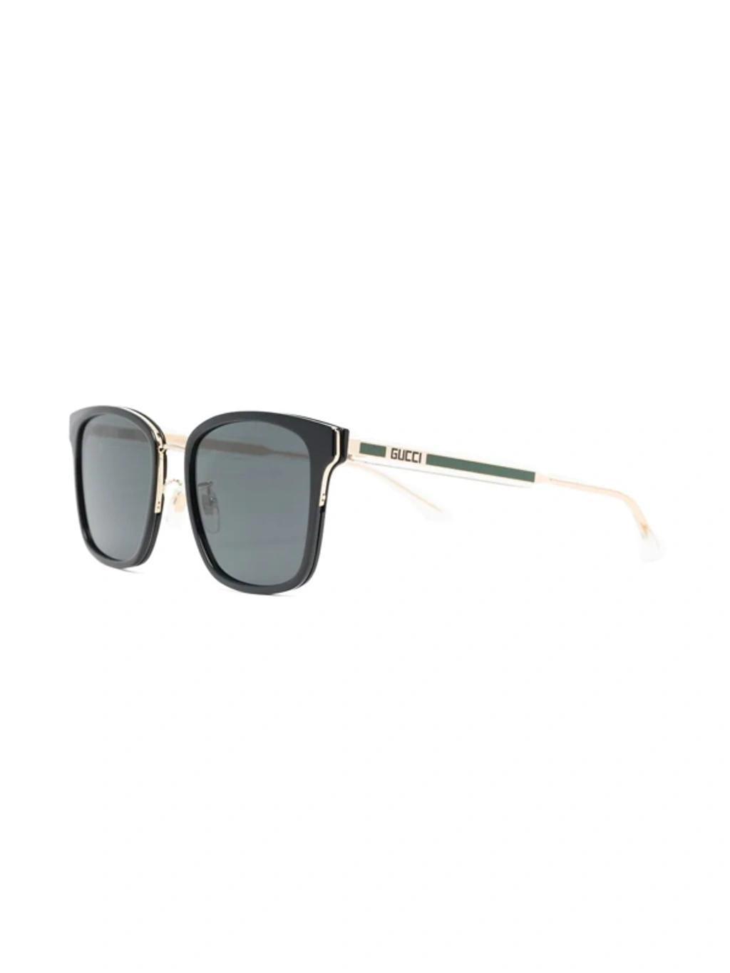 Square Tinted Sunglasses In Black Product Image