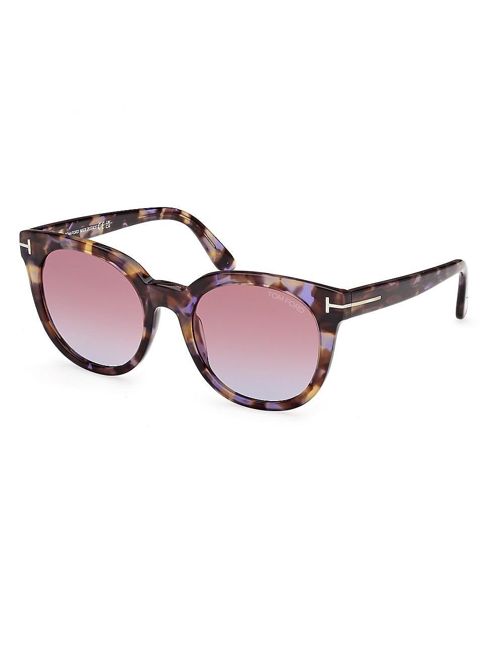 TOM FORD Womens Moria 53mm Transparent Butterfly Sunglasses Product Image