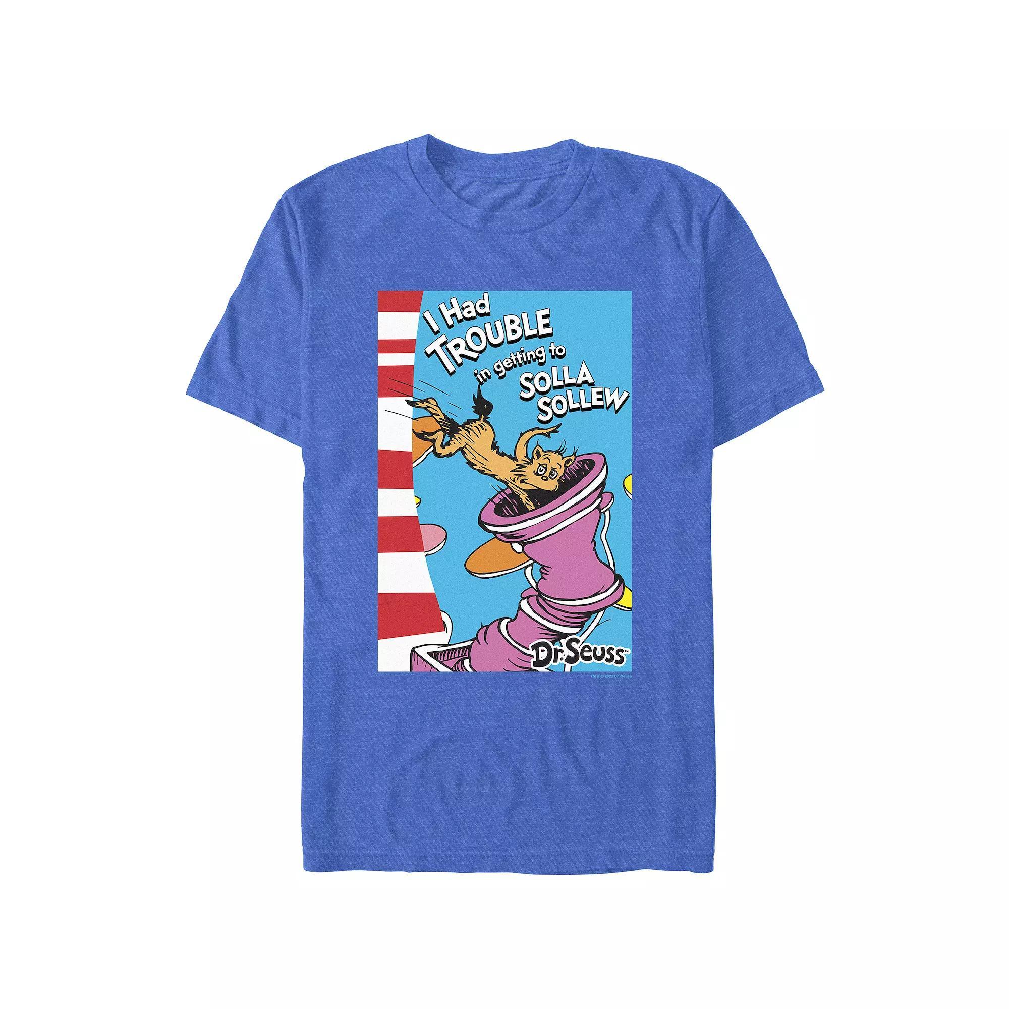 Men's Dr. Seuss I Had Trouble In Getting To Solla Sollew Graphic Tee, Size: Medium, Royal Grey Product Image