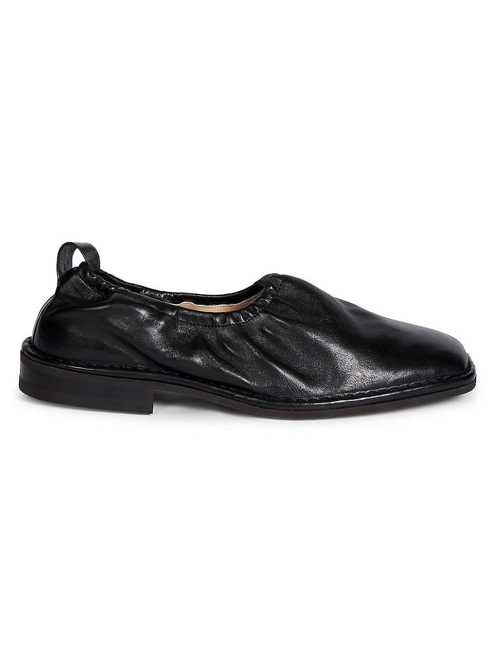 Mens Rubber Sole Leather Loafers Product Image