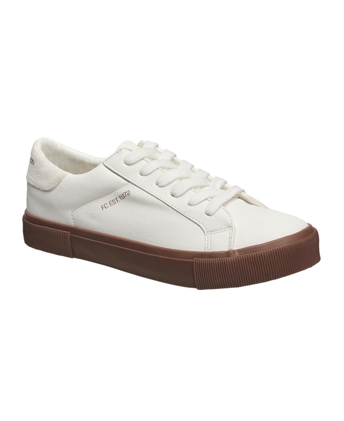 French Connection Womens Becka Lace-up Sneakers - Linen White Product Image