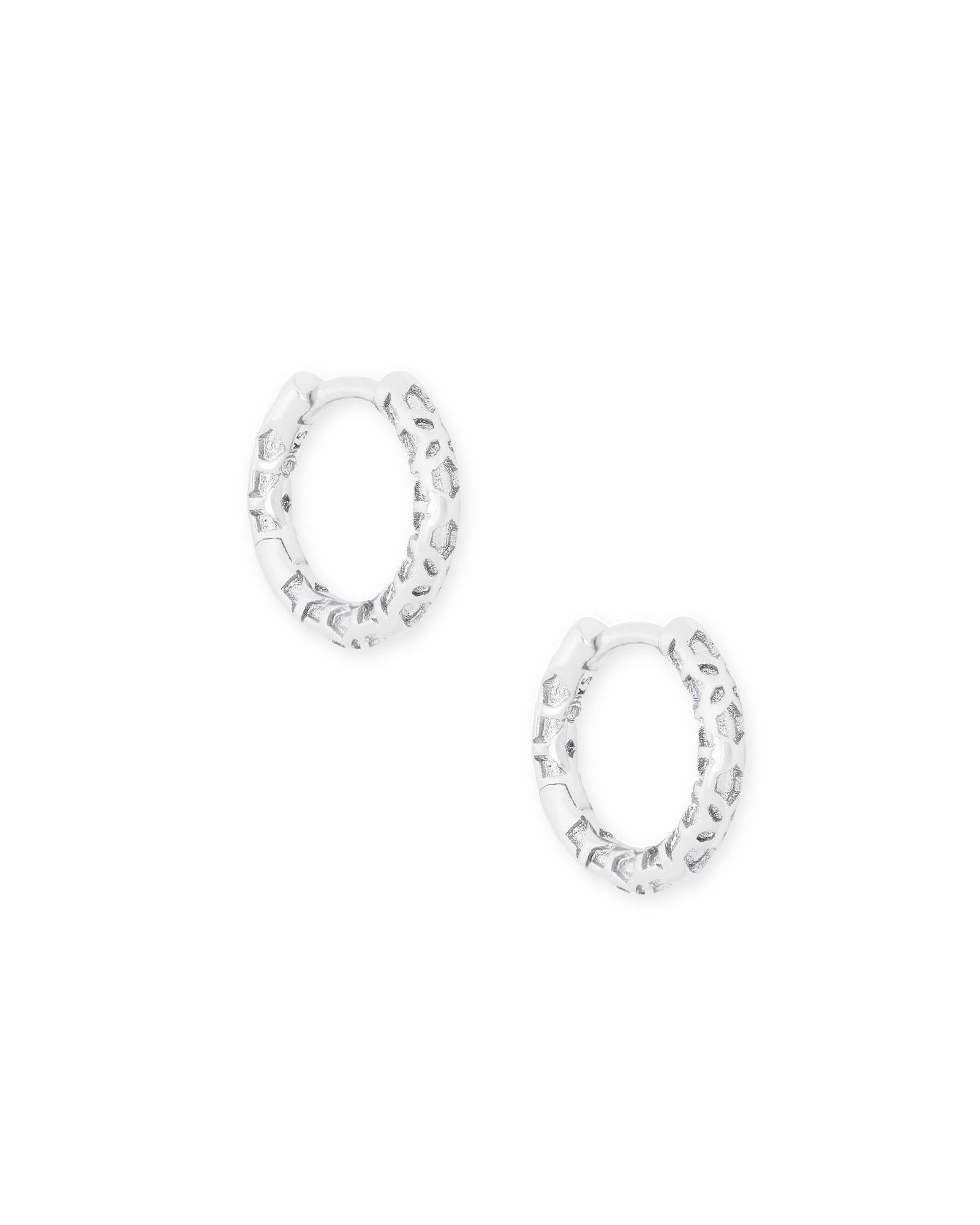 Maggie Huggie Earrings in Silver Filigree Product Image