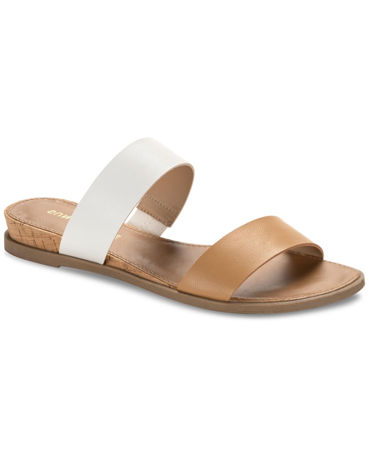 Sun + Stone Womens Easten Double Band Slide Flat Sandals, Created for Macys Product Image