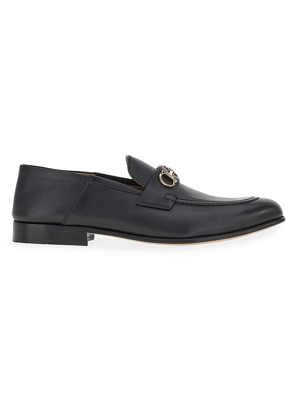 Ferragamo Womens Ottone Leather Loafers Product Image