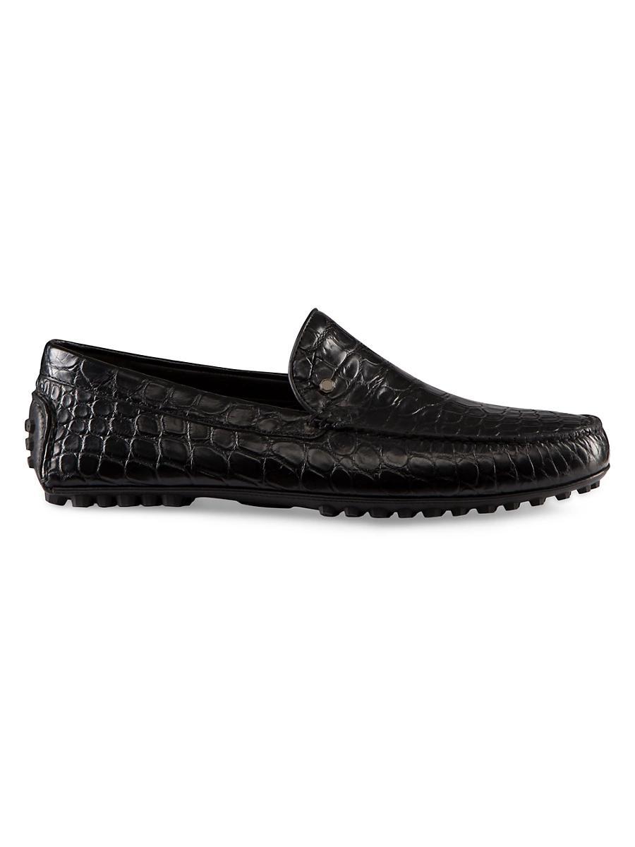 Mens Carlton Crystal-Buckle Loafers Product Image