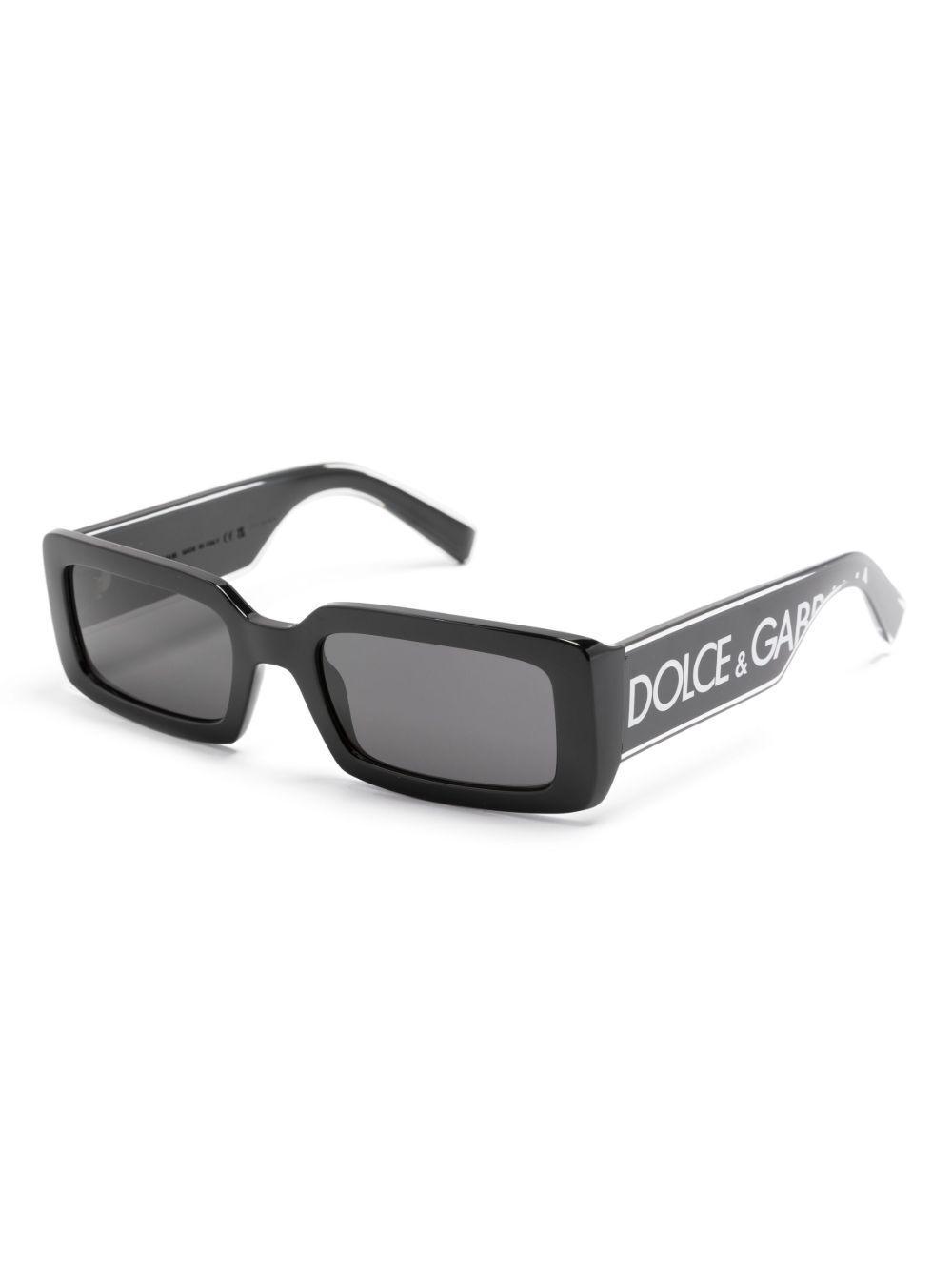 logo-print rectangle-frame sunglasses Product Image