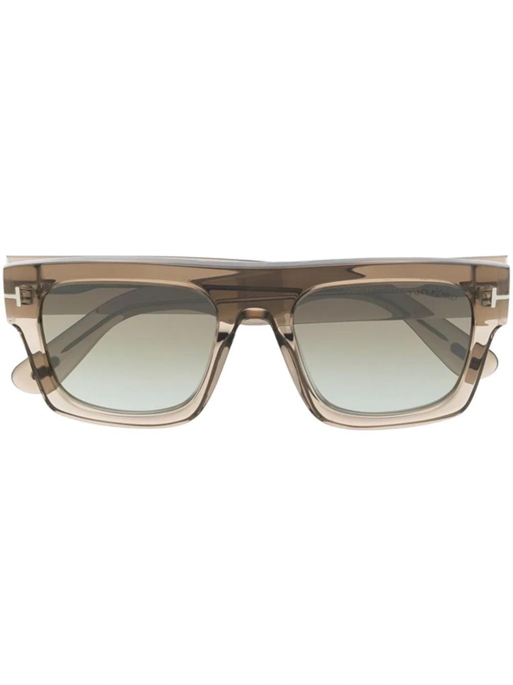 TOM FORD Transparent Square-frame Sunglasses In Grey Product Image