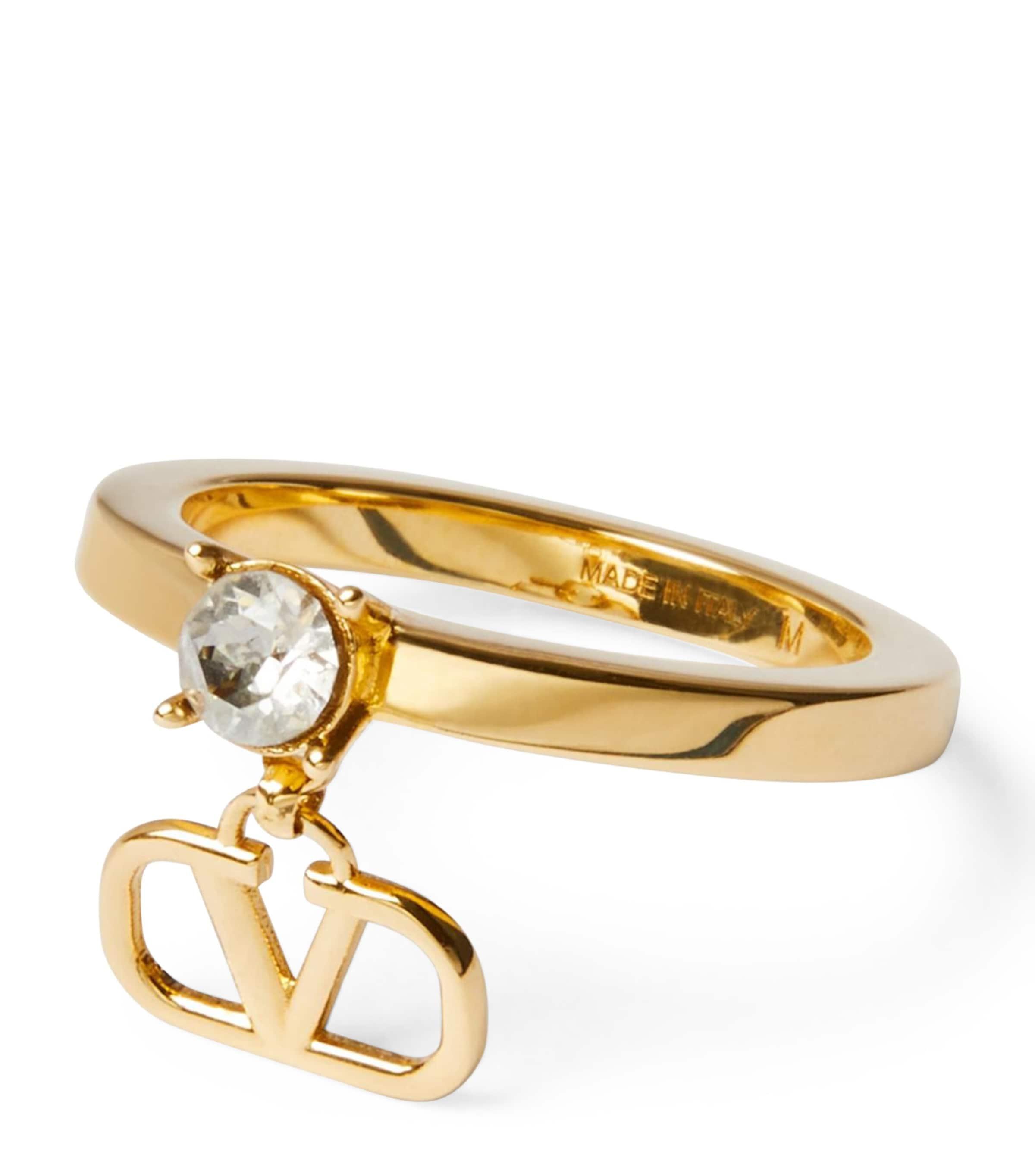 VALENTINO GARAVANI Mini Vlogo Signature Ring In Gold Product Image