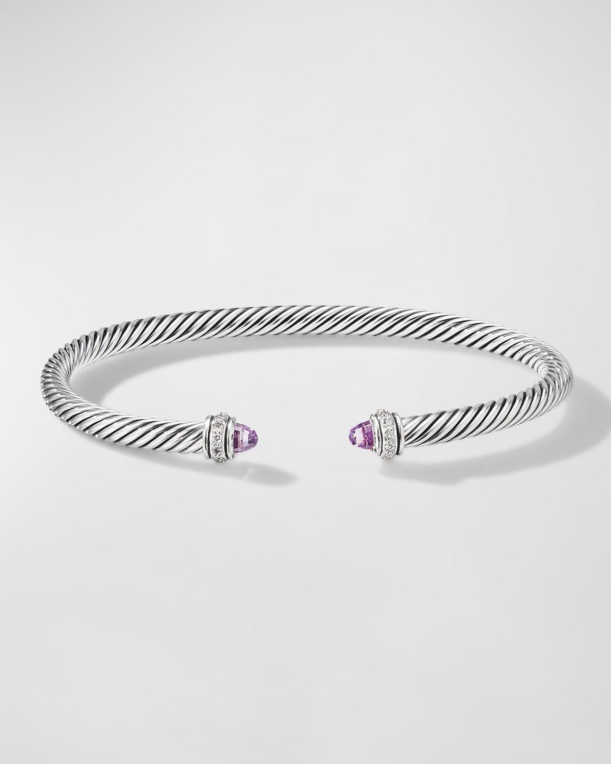 Womens Cable Classics Color Bracelet with Pav Diamonds Product Image