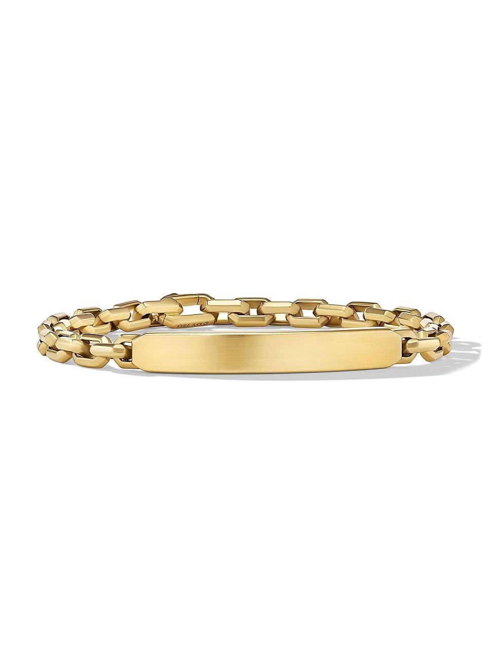 Mens Streamline ID Bracelet in 18K Yellow Gold, 6.8MM Product Image