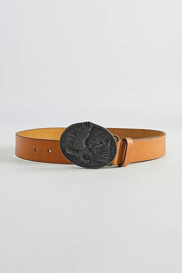 Icon Buckle Leather Belt Mens at Urban Outfitters Product Image