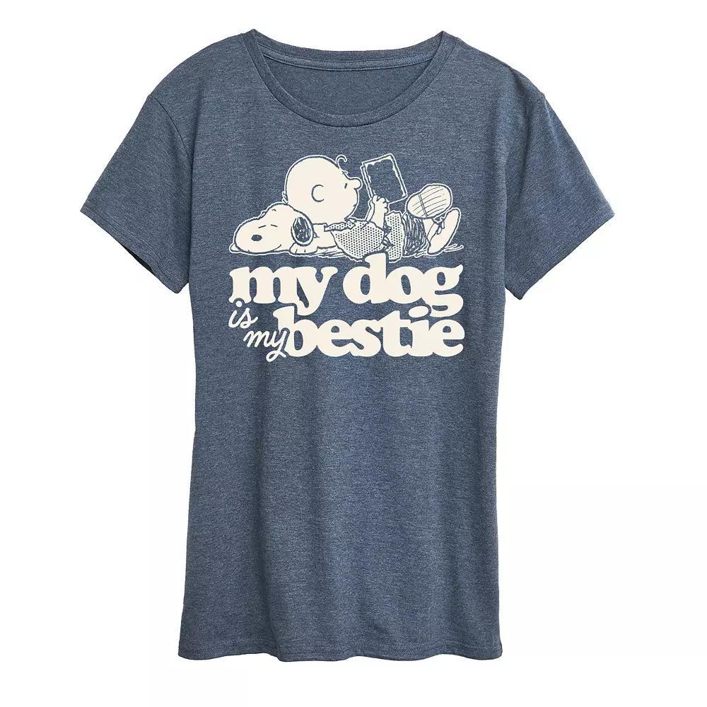 Women's Peanuts Snoopy & Charlie Brown My Dog Is My Bestie Graphic Tee,  Product Image