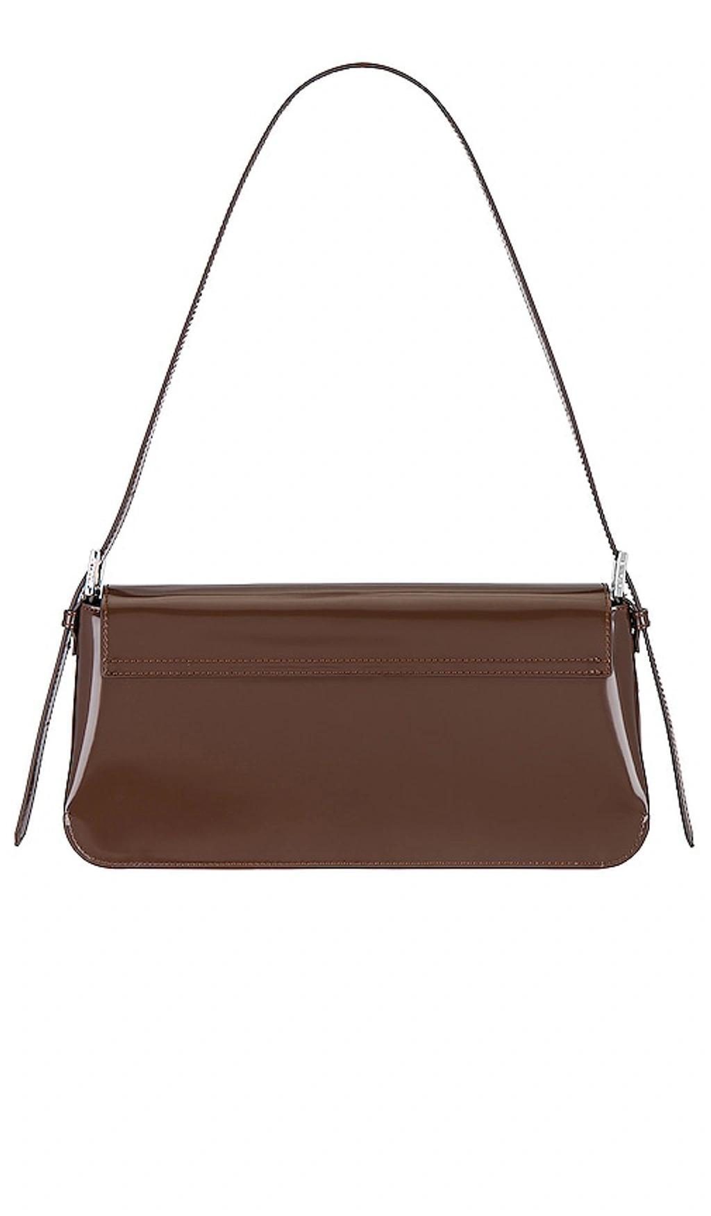 BY FAR Tilda Semi Patent Leather Shoulder Bag In Bear Product Image