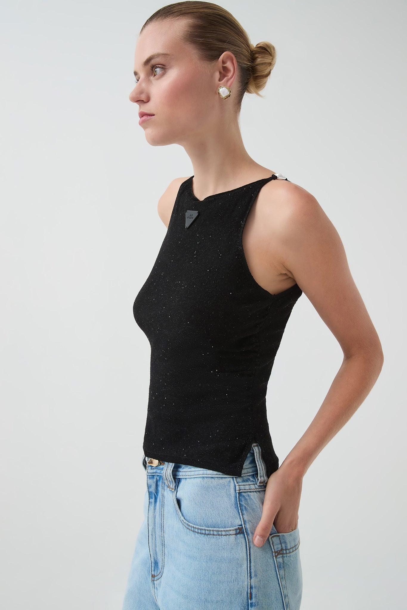 Ariel Sequin Knit Top Product Image