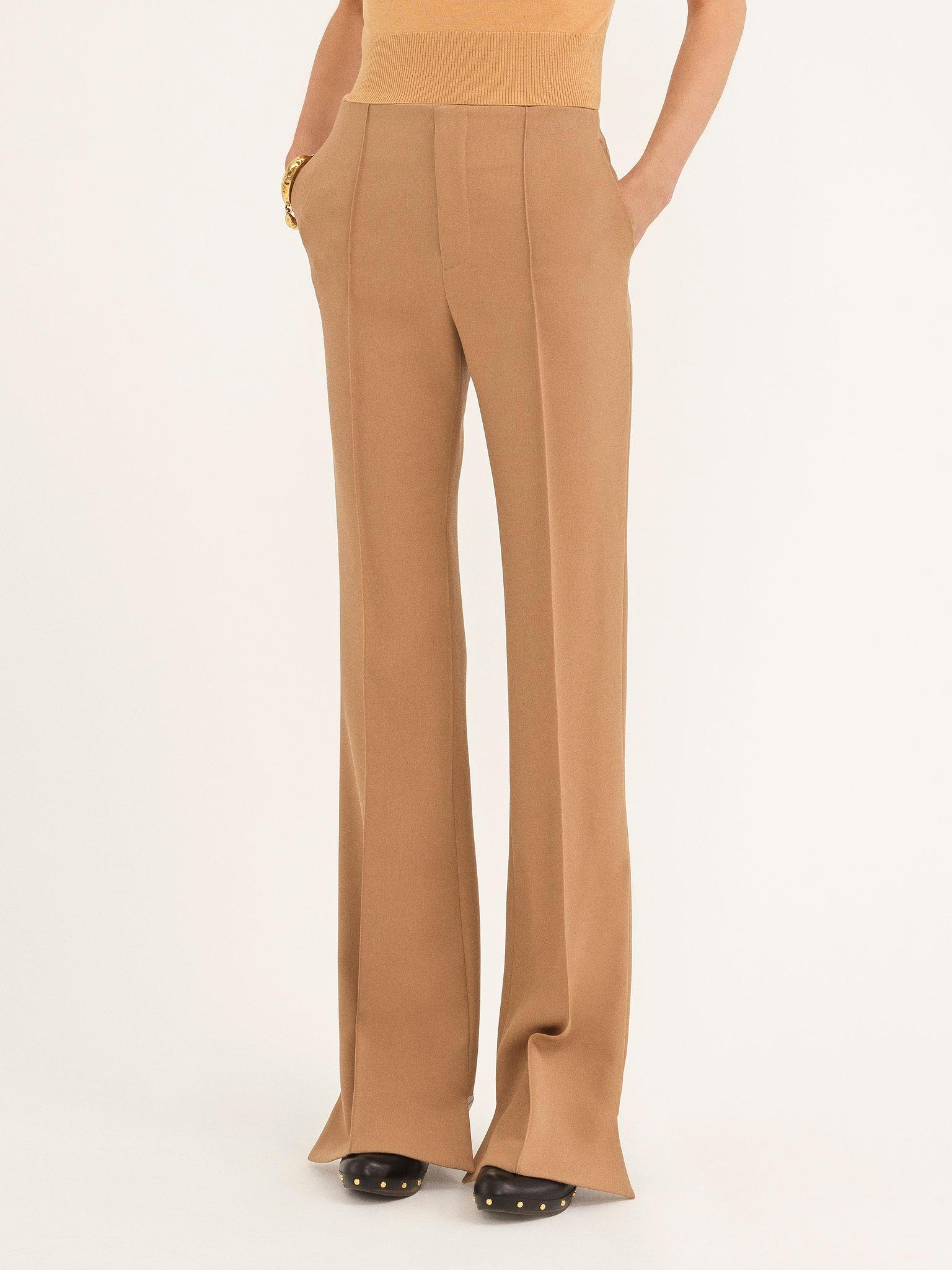 Broken-heel slim pants in wool grain de poudre Product Image