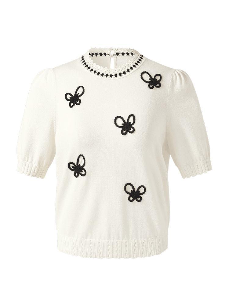 Tencel Butterfly Women Knit Top Product Image