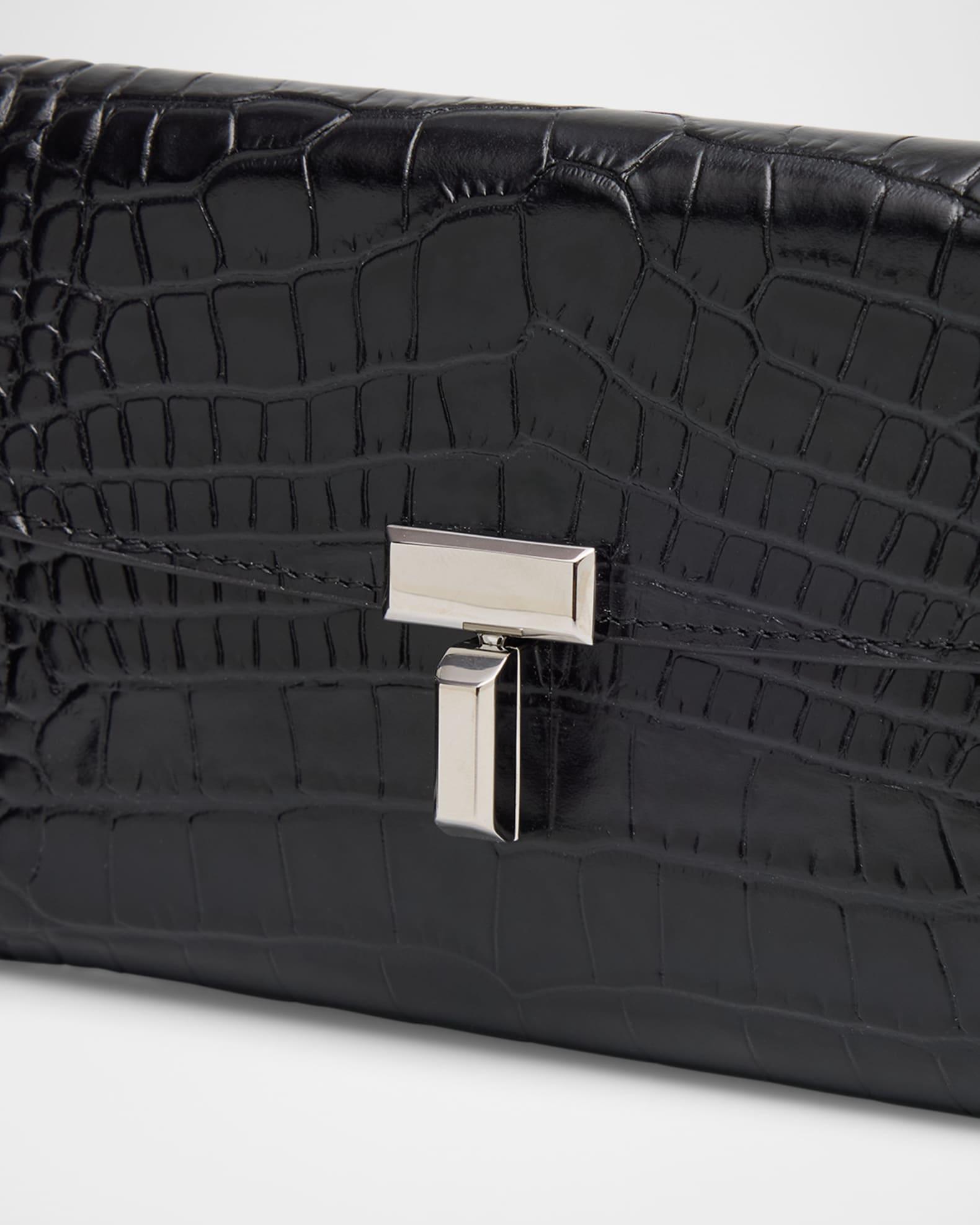 T-Lock Croco-Embossed Leather Wallet Product Image