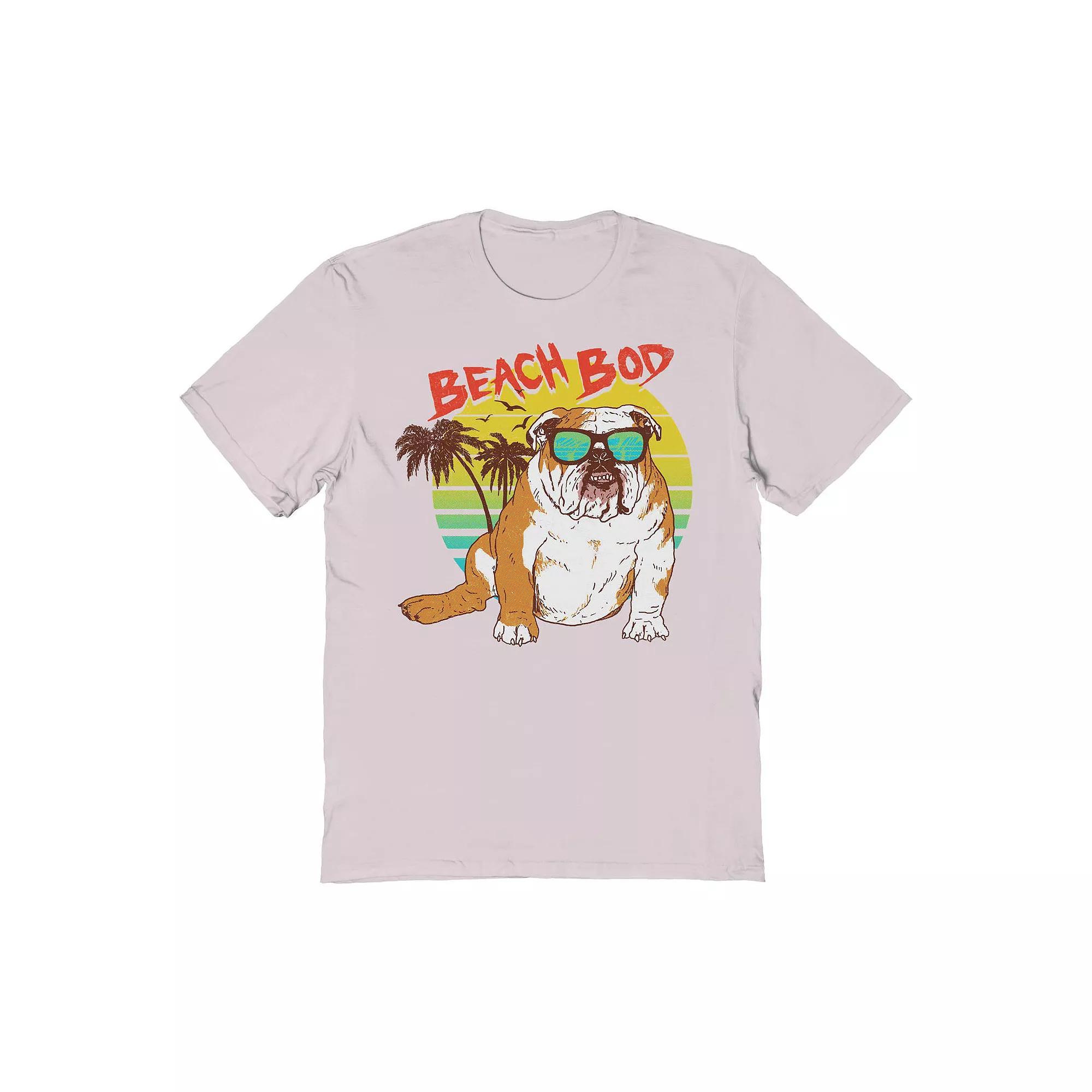 Men's COLAB89 by Threadless Beach Bod Graphic Tee, Size: Medium, Ice Gray Product Image