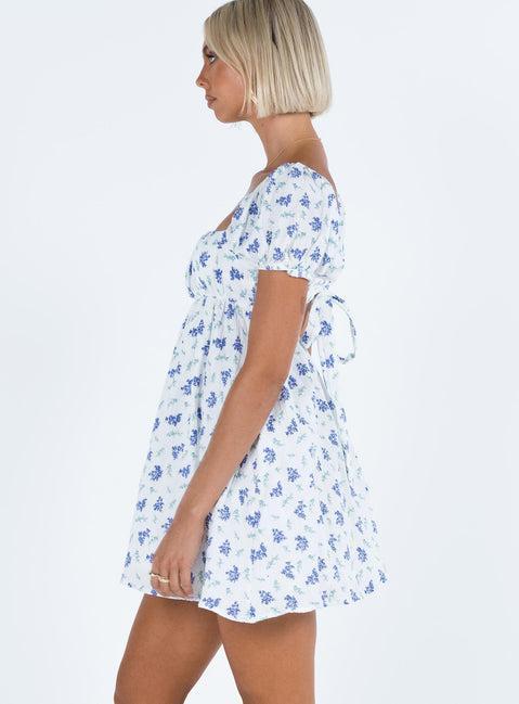 Lets Dance Mini Dress Blue Floral Product Image