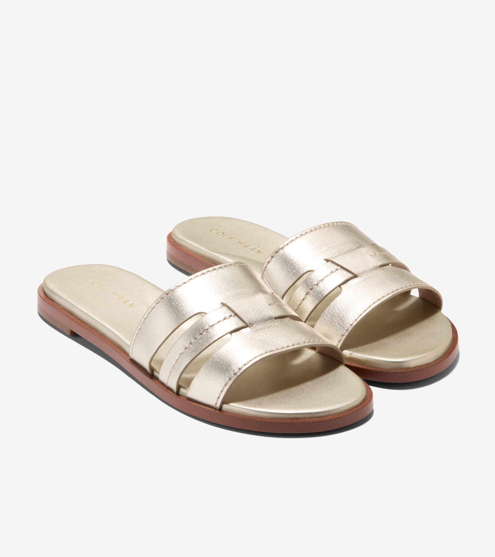 Women's Flynn Slotted Slides in Gold | Cole Haan Product Image