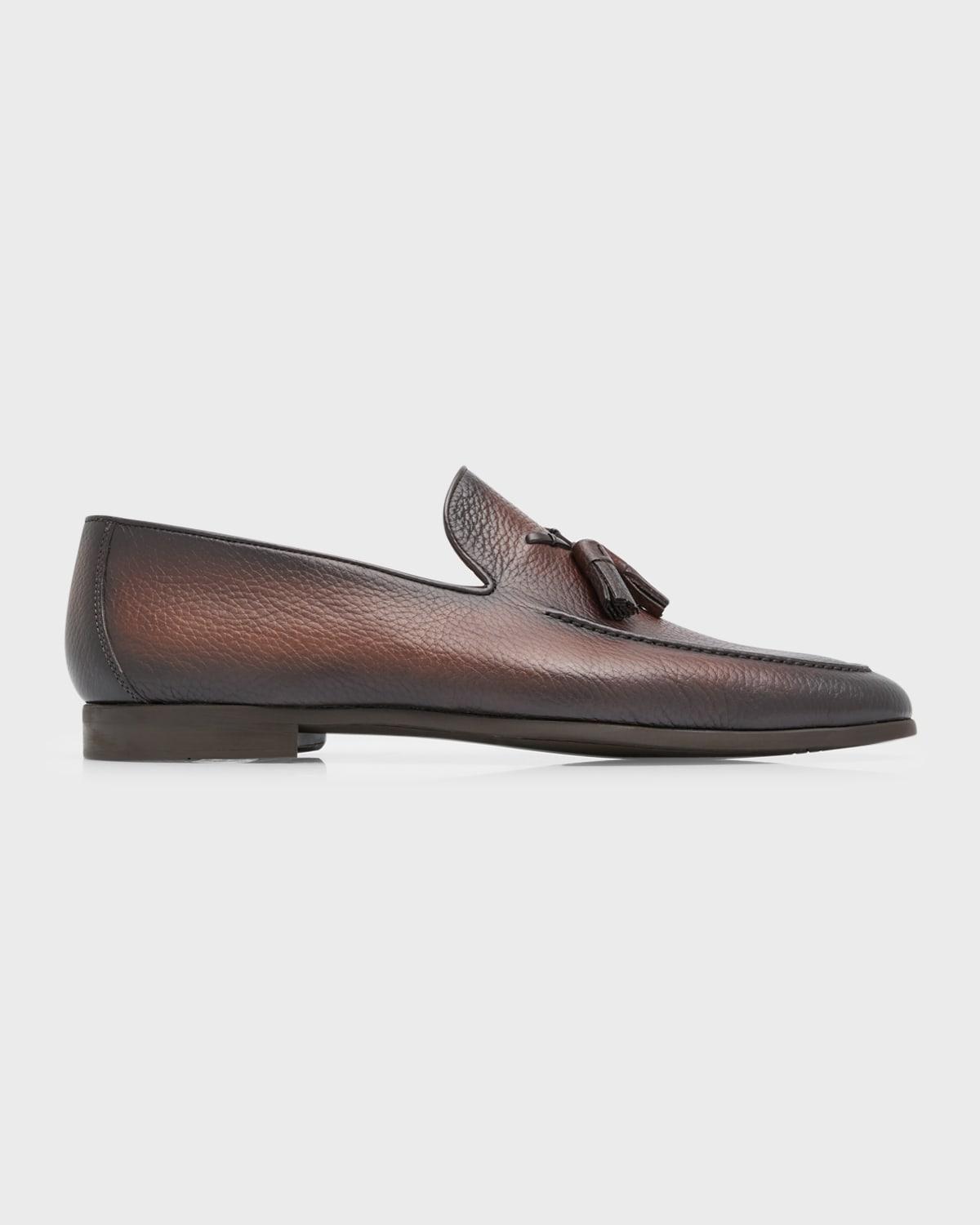 Men's Delray Tassel Burnish Suede Loafers Product Image