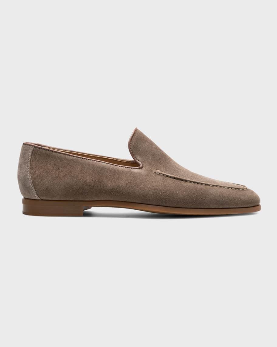 Men's Lecera Almond-Toe Suede Loafers Product Image