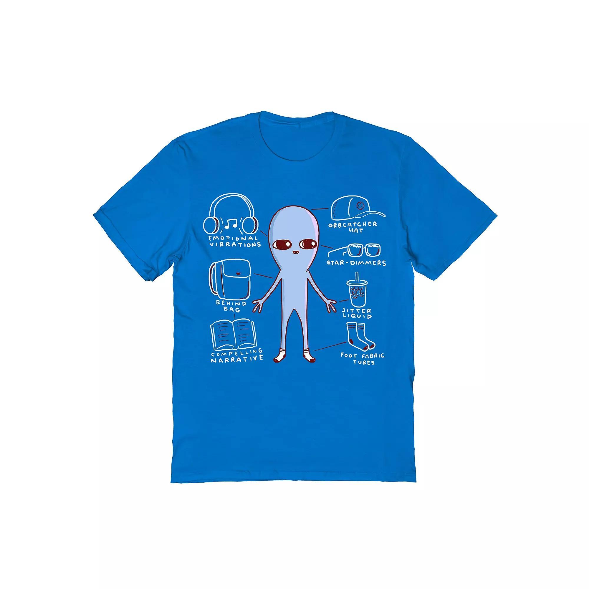 Men's Strange Planet by Nathan Pyle Essential Being Accesories Tee, Size: Small, Saphire Product Image