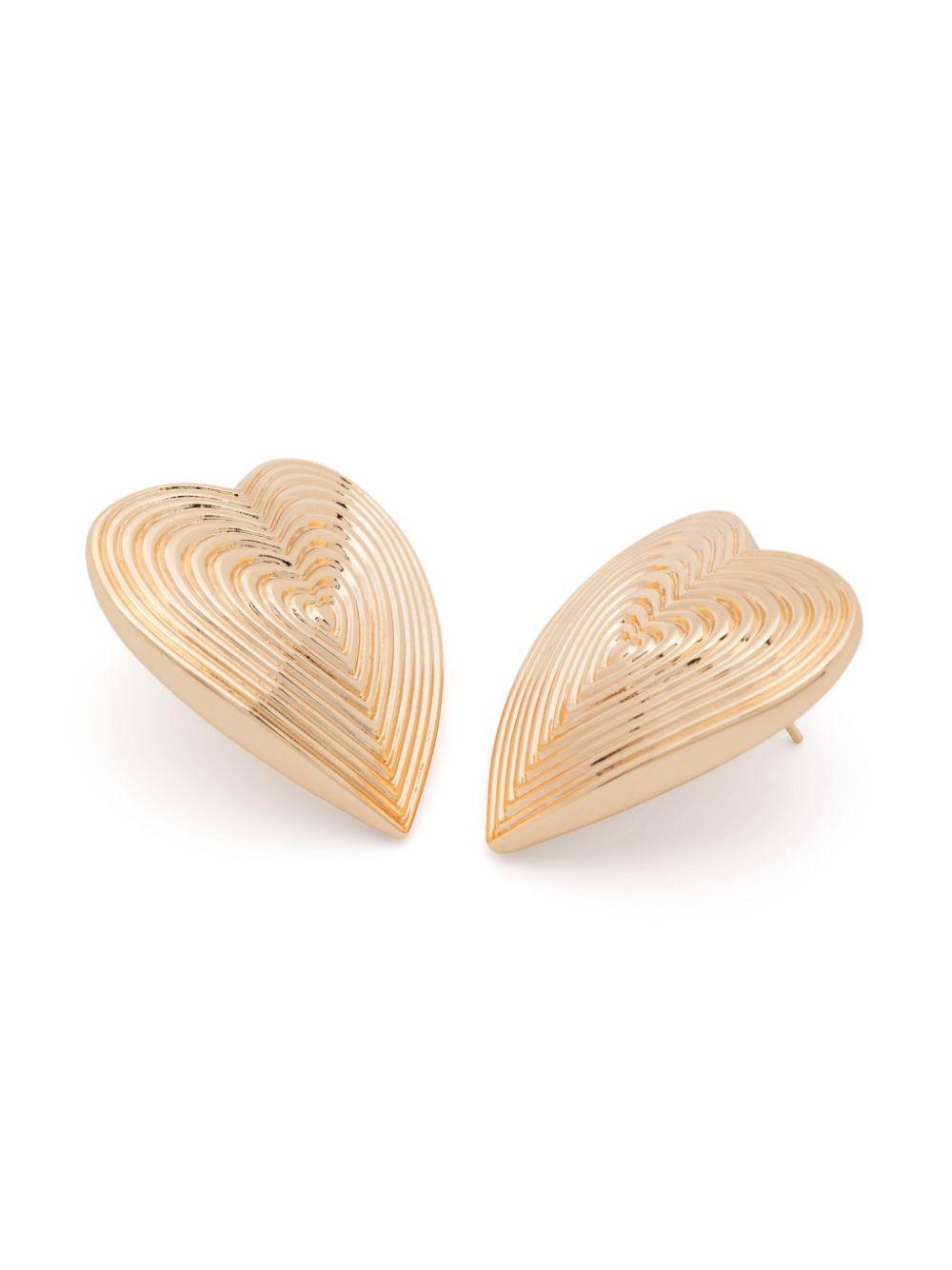 ridged-heart earrings  Product Image