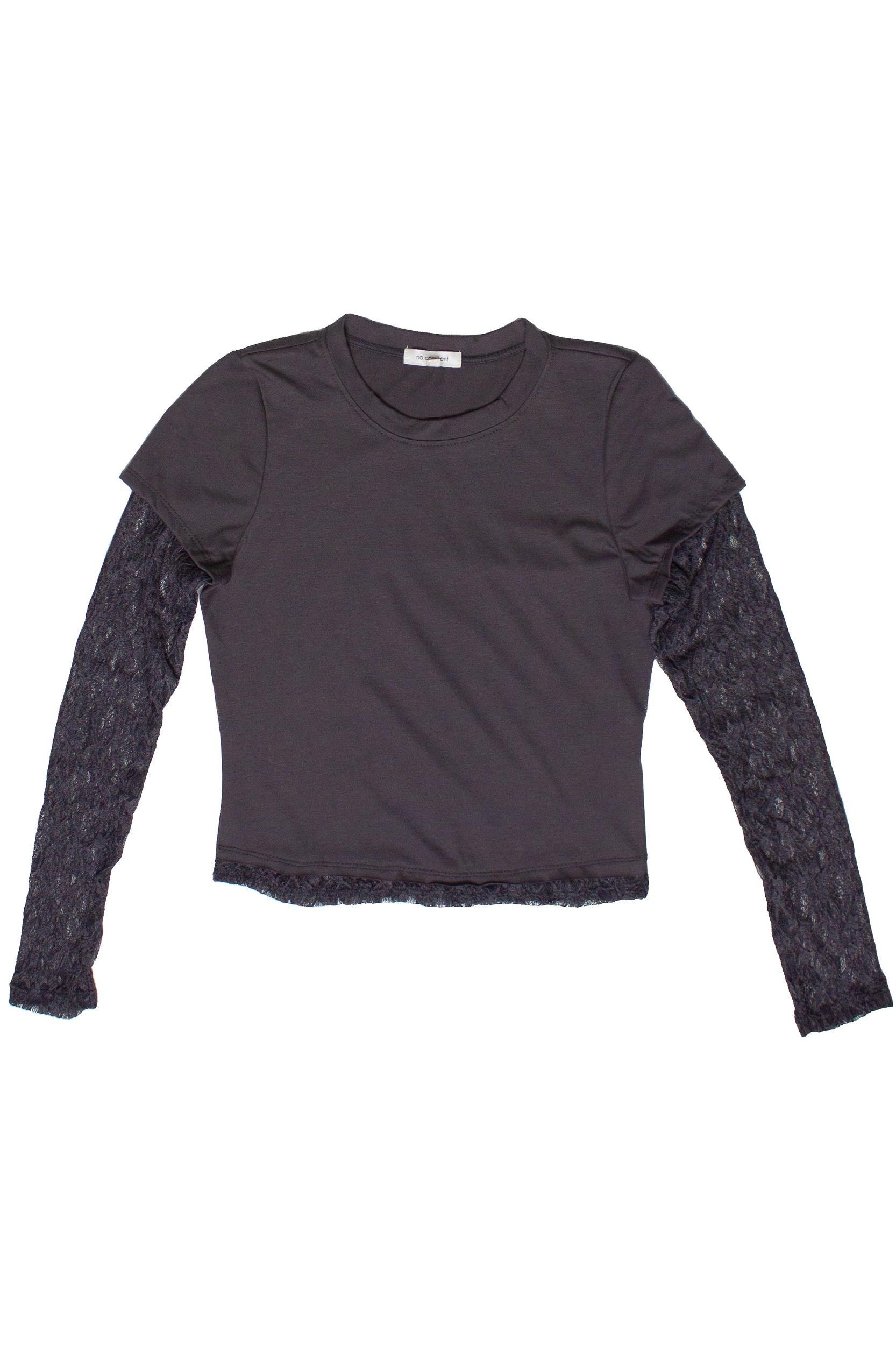 Layered Lace Long Sleeve Tee Product Image