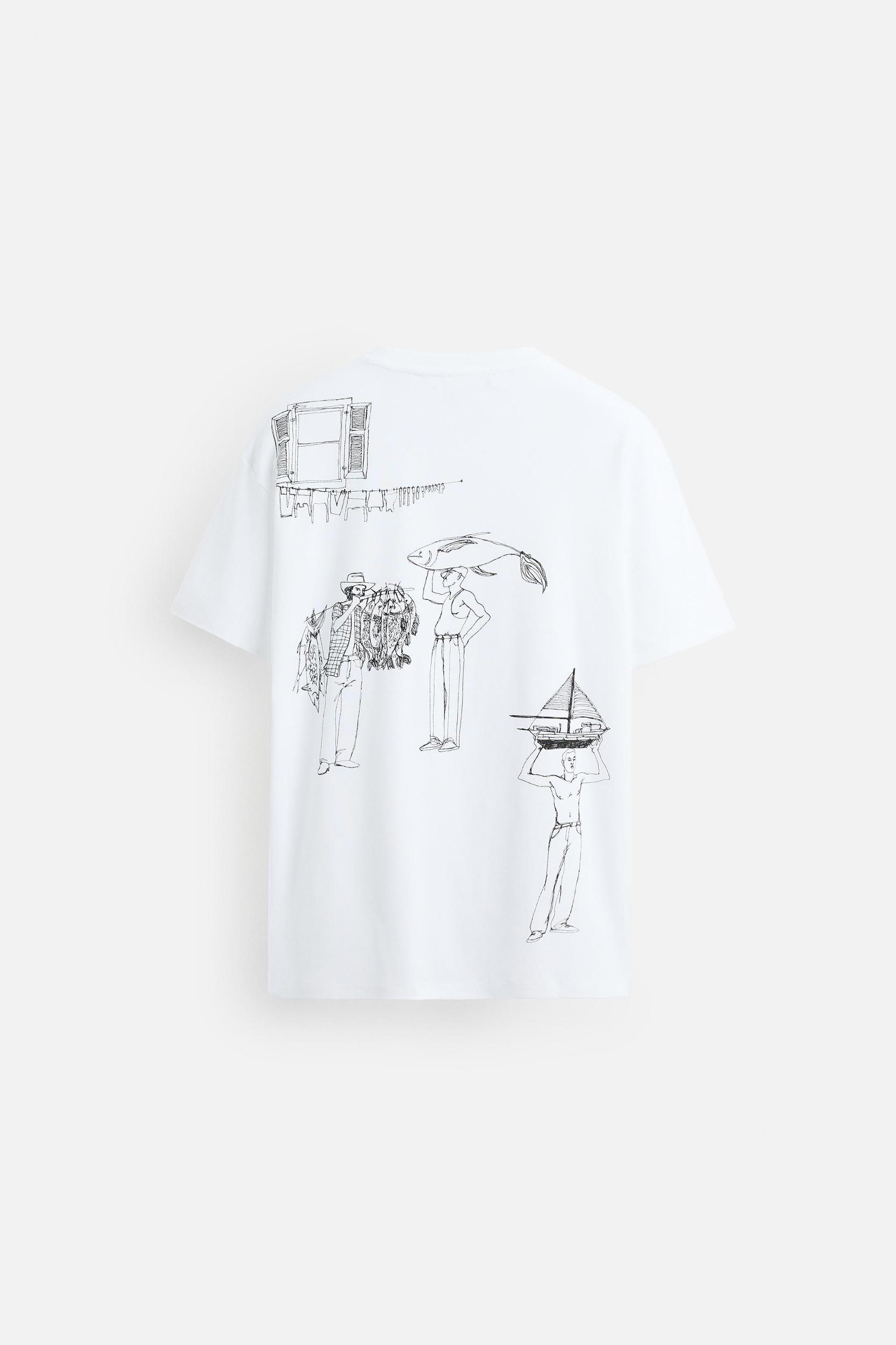 T-SHIRT WITH TONAL EMBROIDERY Product Image