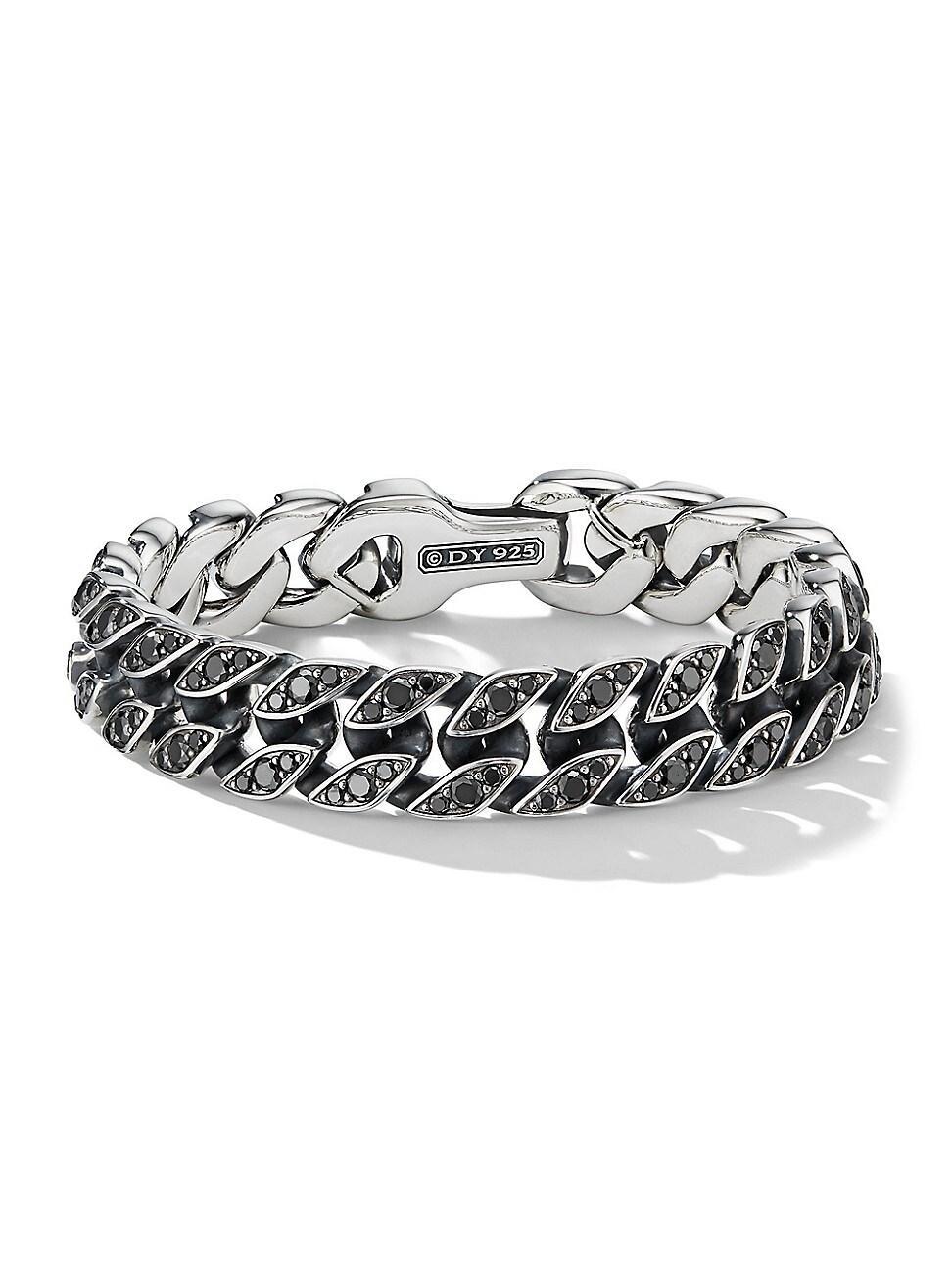 Mens Curb Chain Bracelet in Sterling Silver Product Image