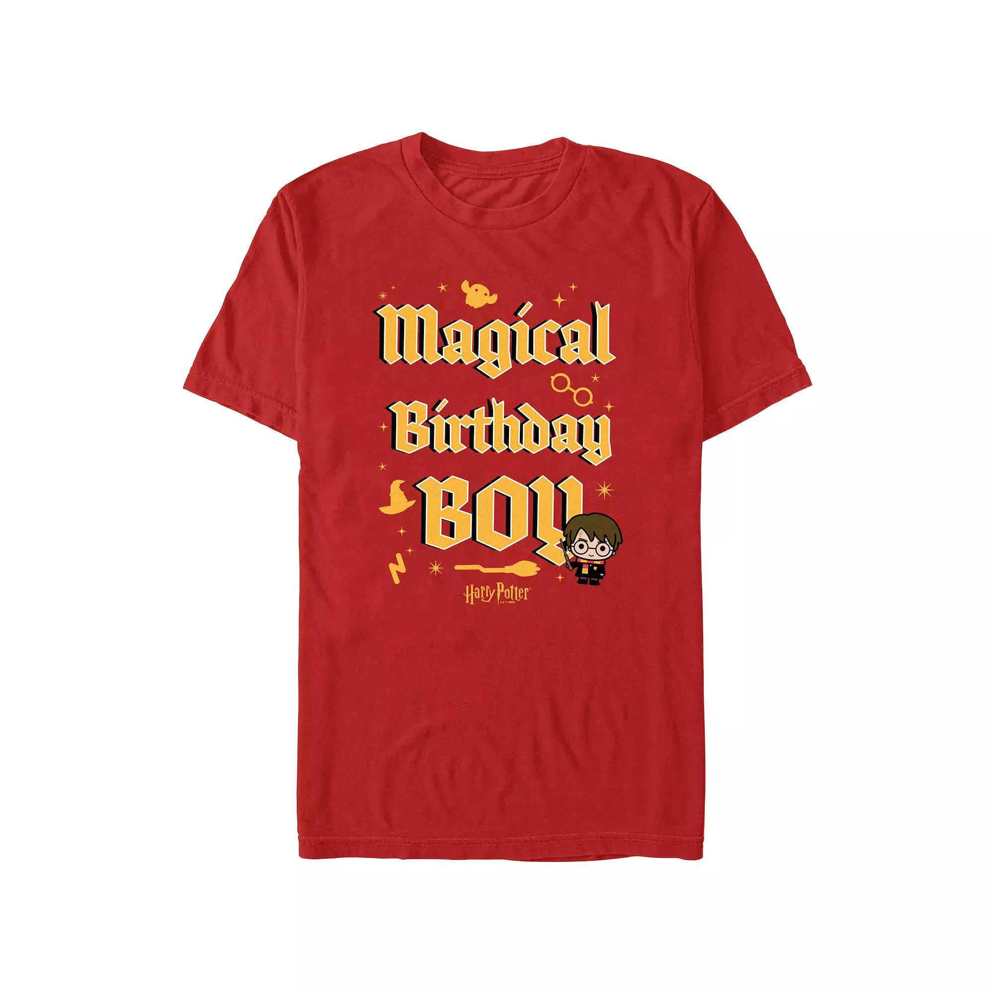 Men's Harry Potter Magical Birthday Boy Graphic Tee, Size: XL, Red Product Image