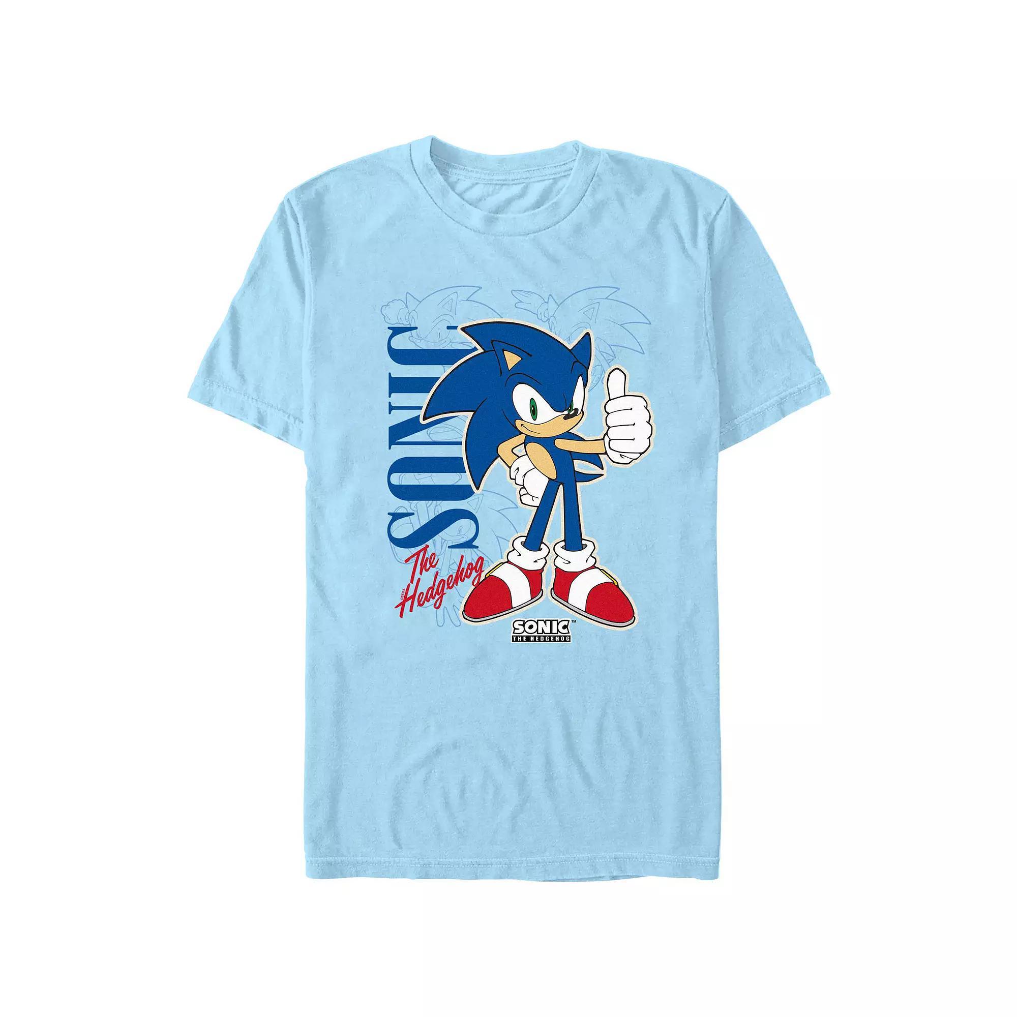 Men's Sonic The Hedgehog Poster Graphic Tee, Size: XS, Light Blue Product Image