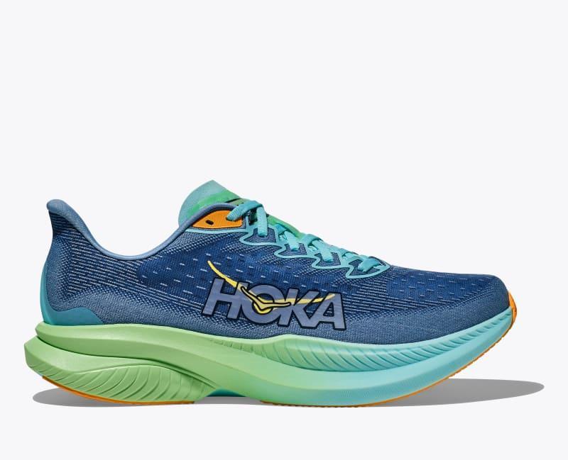 HOKA Womens Mach 6 Shoes in Frost/Rose Gold, Size 9 Product Image