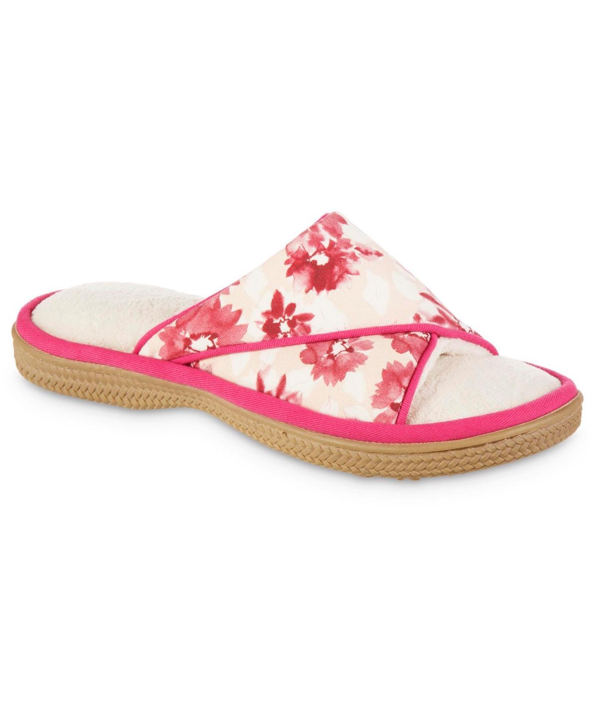 Isotoner Signature Womens Cotton Floral Keilly Slide Product Image