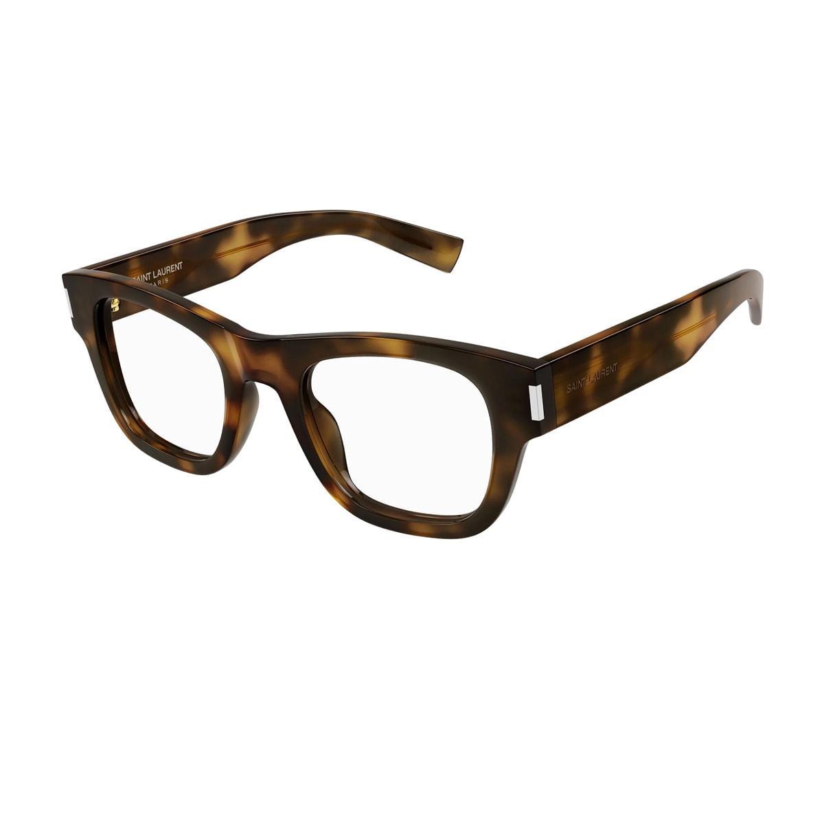 SAINT LAURENT Sl 698 Linea Classic 003 Havana Glasses In Marrone Product Image