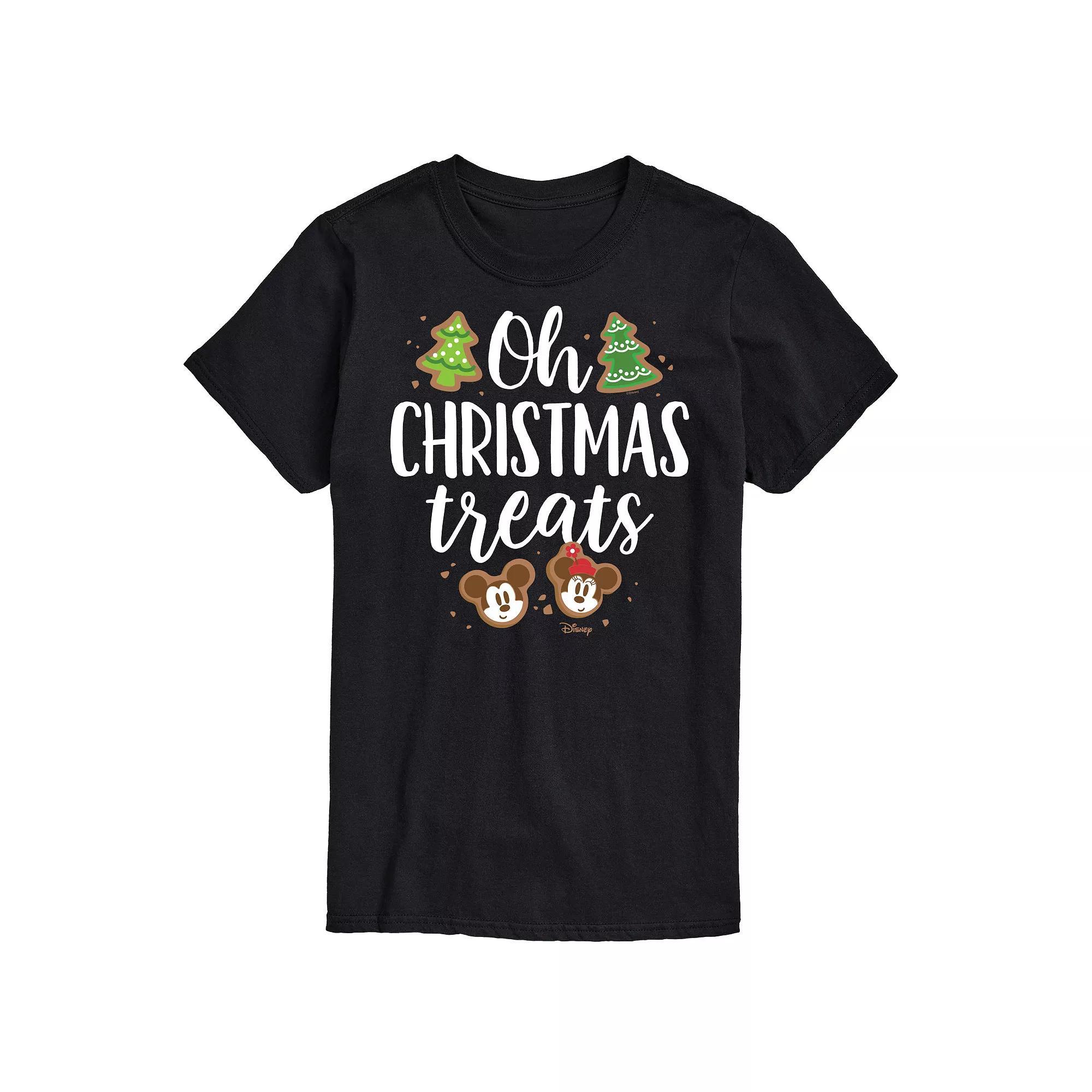 Disney's Mickey & Minnie Mouse Men's Oh Christmas Treats Graphic Tee, Size: Medium, Black Product Image